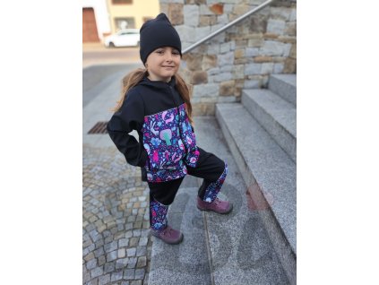 Bunda přechodová softshellová, Barevná zvířátka