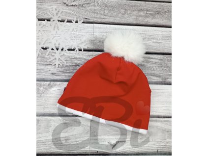 Čepice zimní - Viva magenta s bambulí