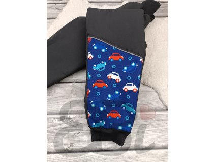 Zimní softshellové kalhoty s BERÁNKEM černé - Autíčka