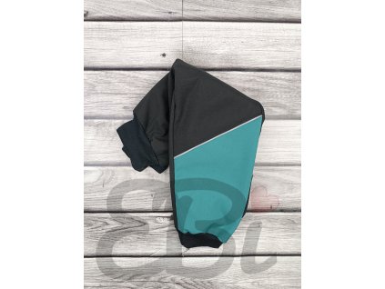 Zimní softshellové kalhoty s BERÁNKEM černé - Petrolejová