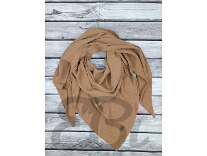 Mušelínový maxi šátek - Capuccino