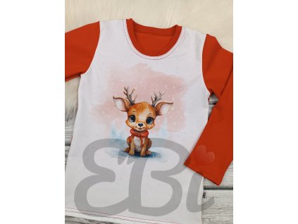 Tričko dl.rukáv, Vánoční jelen