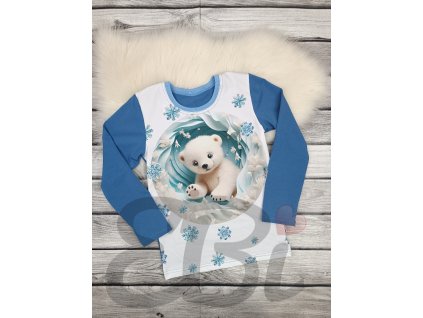 Tričko dl.rukáv, Vánoční medvídek