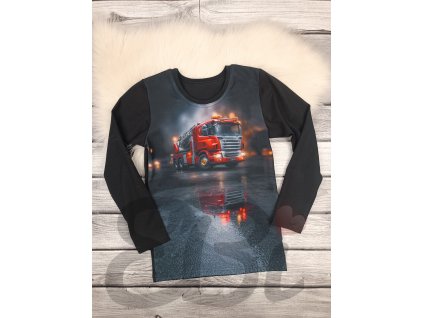Tričko dl.rukáv, Hasičské auto