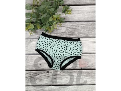 kalhotky dívčí- Srdíčka na mint