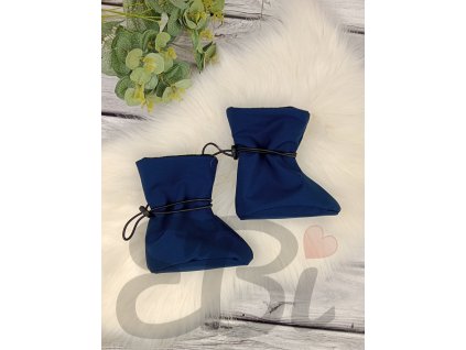 Capáčky softshellové, zateplené fleecem - tmavě modrá