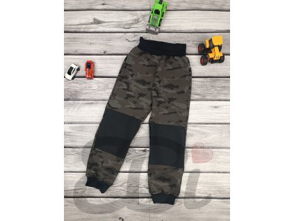 Tepláky se soft koleny - Maskáč