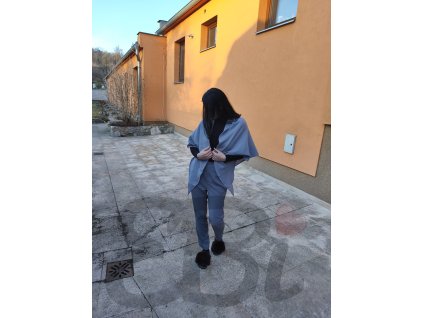 Mušelínový maxi šátek - Šedý