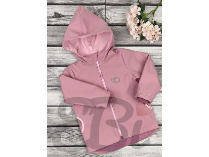 Softshellová bunda s fleecem, Pudrová