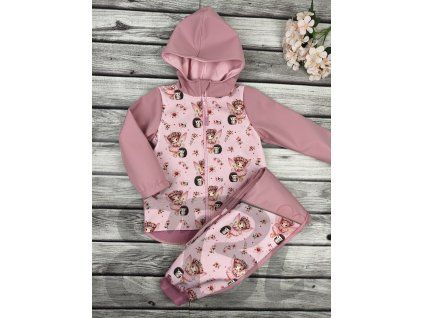 Softshellová bunda s fleecem,Pudrové víly