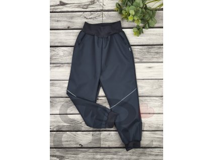 Softshellové kalhoty - Šedá s KAPSAMI a reflexním pruhem