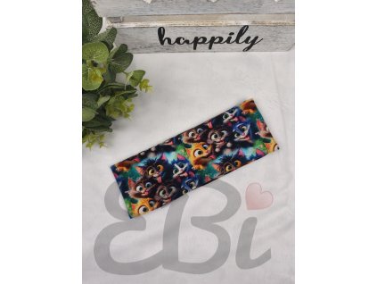 Chlapecká hladká čelenka - Kočičky