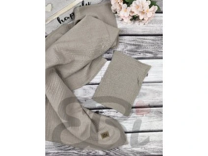 Mušelínová žínka - Béžová