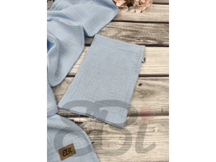 Mušelínová plena, světle modrá