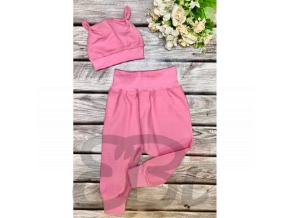Rostoucí baggy kalhoty - růžová pastel