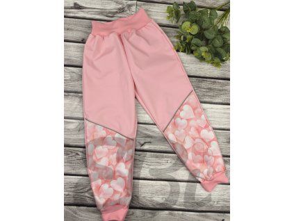 Softshellové kalhoty - Skleněná srdíčka