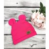 Čepička s oušky, neon pink