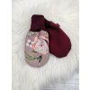 Bezpalcové softshellové rukavice -bordo, Mauve rose