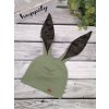 Čepice bunny - Olivová