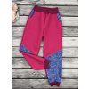 Softshellové kalhoty - Růžové s KAPSAMI, lístečky na jeans