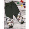 Softshellové kalhoty - khaki vláčky