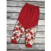 Softshellové kalhoty - Květy červené