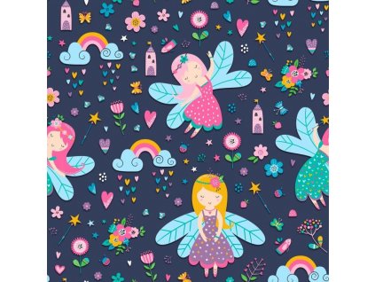 tancujuce vily na modrom pozadi