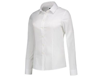 Fitted Stretch Blouse-bílá