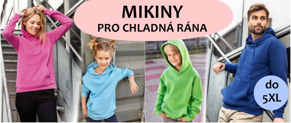 Mikiny s kapucí pro celou rodinu