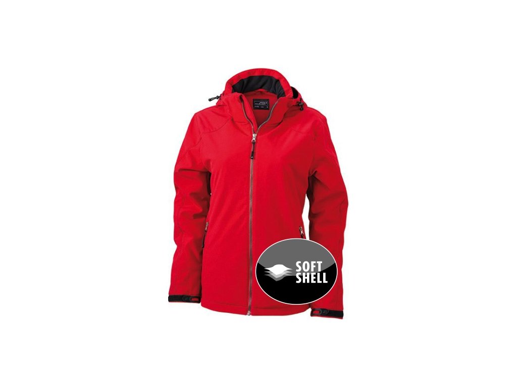 Dámská ziDámská zimní sportovní softshellová bunda červená