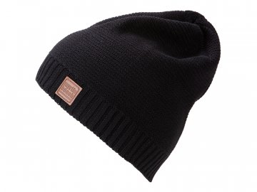 Trendy pletená čepice z bavlny černá