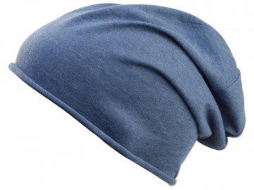 slabá čepice z Bio Bavlny v ležérním stylu Bio Cotton Beanie denim