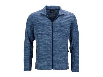 Pánská fleecová mikina v melíru modrá melír