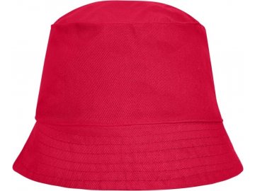 Jednoduchý plátěný klobouček červená
