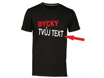 Pánské tričko Dycky tvůj text červená