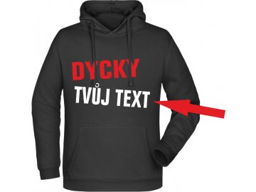 Pánská mikina Dycky tvuj text cervena