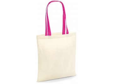Bavlněná plátěná nákupní taška růžová