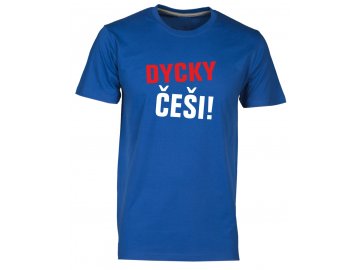Pánské tričko pro fanoušky hokeje Dycky Češi! modrá královská