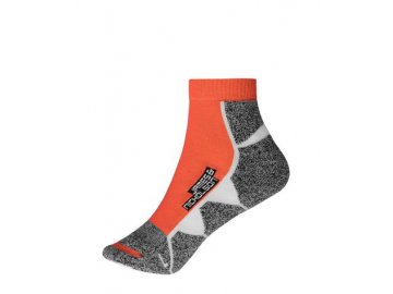 Krátké funkční ponožky pro sport oranžové