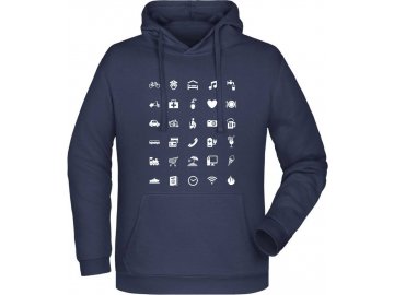 mikina s kapucí pro cestovatele navy