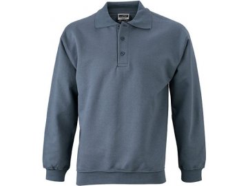 Pánská mikina Polo-Sweat Heavy (Barva Bílá, Velikost oděvů XXL)