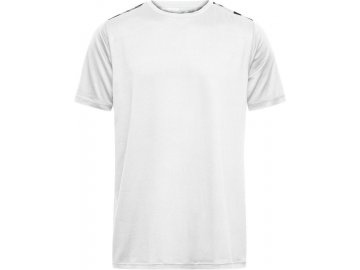 Pánské sportovní tričko Sports s potiskem ramen z recyklovaného polyesteru bílá