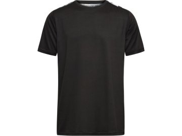 Pánské sportovní tričko Sports s potiskem ramen z recyklovaného polyesteru černá