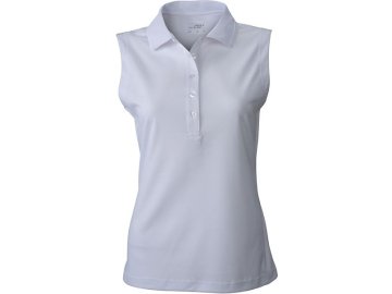 Dámská funkční polokošile bez rukávů bílá