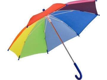 Dětský holový deštník se systémem windproof duhový