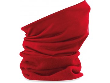 Hřejivý fleece tubus s navazujícím prodyšným nákrčník červená
