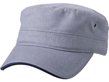 Trendy kšiltovka ve vojenském stylu sandwich šedá navy