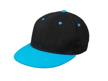 Kšiltovka s rovným kšiltem Snapback černá tyrkysová