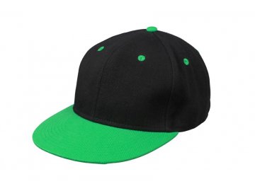 Kšiltovka s rovným kšiltem Snapback černá zelená