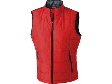 Lehká dámská funkční vesta na zip s teplým materiálem Thinsulate  červená